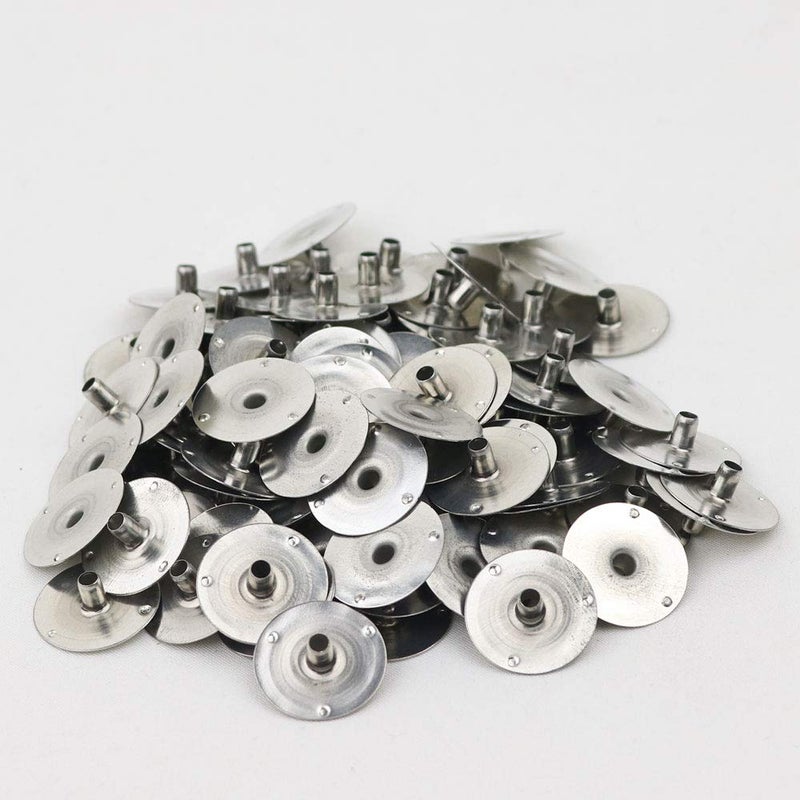 EricX Light 200pcs 20mm Metal Candle Wick Sustainer Tabs,for Candle Making,Candle DIY - Image 2